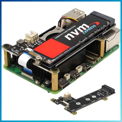 Geekworm X1001 PCIe M.2 NVMe SSD Shield für Raspberry Pi 5 - Hochgeschwindigkeit