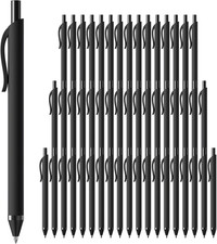 50 Pack Black Ink Pens - Bulk Pens, 1.0MM Medium Point Ballpoint Pens, Smooth Wr