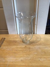 Hurricane Shade Clear Glass Flare Rim 5"Dia. 8  tall