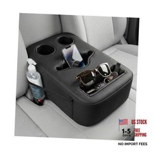 Car Cup Holder, Waterproof Leather Back Seat Drink Holder Expander Tray with