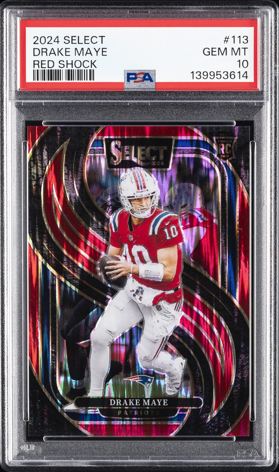 2024 PANINI SELECT RED SHOCK #113 DRAKE MAYE ROOKIE RC 117/249 PSA 10