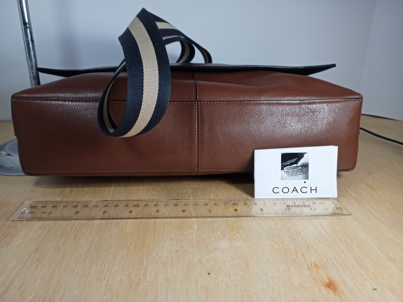 Coach Voyager Large Brown Solid Canvas Cotton Str… - image 8