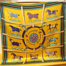100% Mulberry Silk Wrap Scarf Bandana Shawl Horses Print Square Kerchief 43"