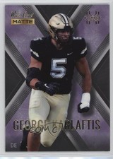 2022 Wild Card MATTE X-Plode Black - Purple X George Karlaftis Rookie RC 0c4. rookie card picture