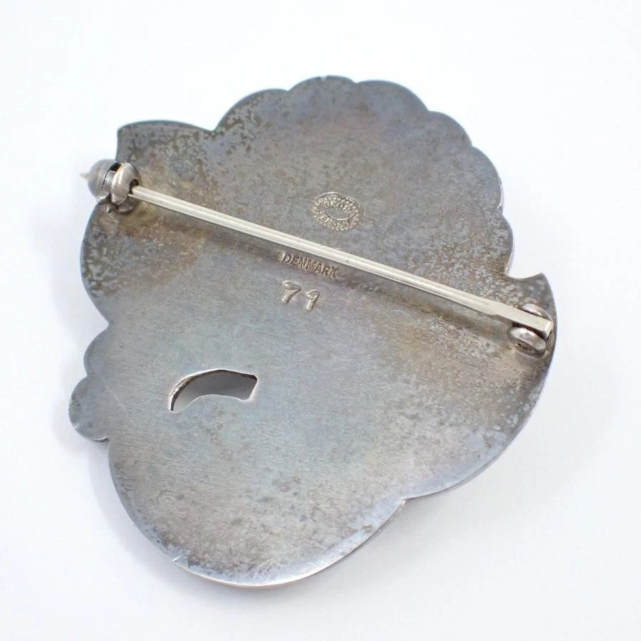 Broche GEORG JENSEN 71 plata 925/ágata verde Foto 4 de 4