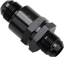Non Return One Way Inline Check Valve Fitting Aluminum Black 10AN