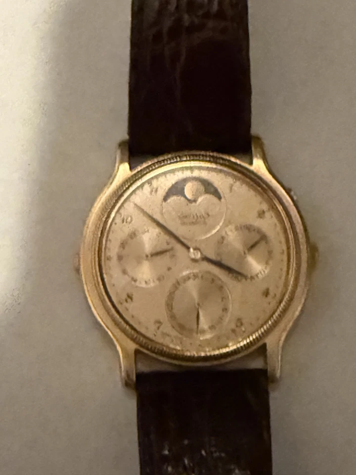 1983 SEIKO Moon Phase 7A48-702A Gold Dial Quartz Men's Watch Vintage 37mm binx22 - Image 4 of 4