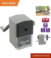 Image of Precision Manual Pencil Sharpener in Stainless Steel - Compact & Elegant Design