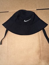 Nike Toddler Bucket Hat UPF40 Black White Logo Pre-owned