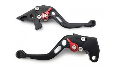 Paire Leviers Courts Noir Rouge Pour HONDA Crossrunner 800 VFR X RC80 2015-2017 - Photo 1/4