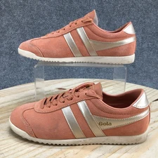 Gola Shoes Womens 7 Bullet Pearl Sneakers Pink Leather Lace Up Low Top Comfort