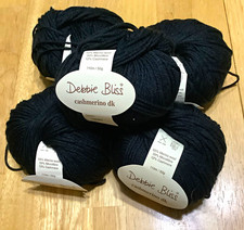 Debbie Bliss Cashmerino DK Black Yarn Lot 5x50g Balls MPN 18001
