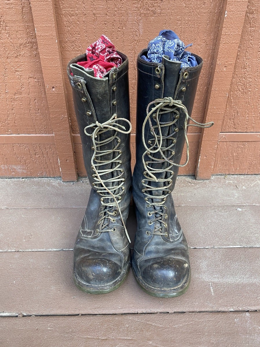 Vintage 60s 70s WESCO Stitchdown Lineman Boots Neoprene Size  display picture 2