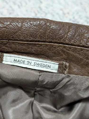 1970s vintage BELTED brown leather 38 trench coat ERICSON overcoat SHERLOCK image 8