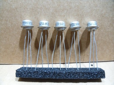 5 x MP21A Germaniumtransistor 35v 100ma  militärqualität rombus und otkstempel