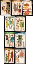 Vintage Patterns: 9 SIMPLICITY 75  -- 2.00 priced