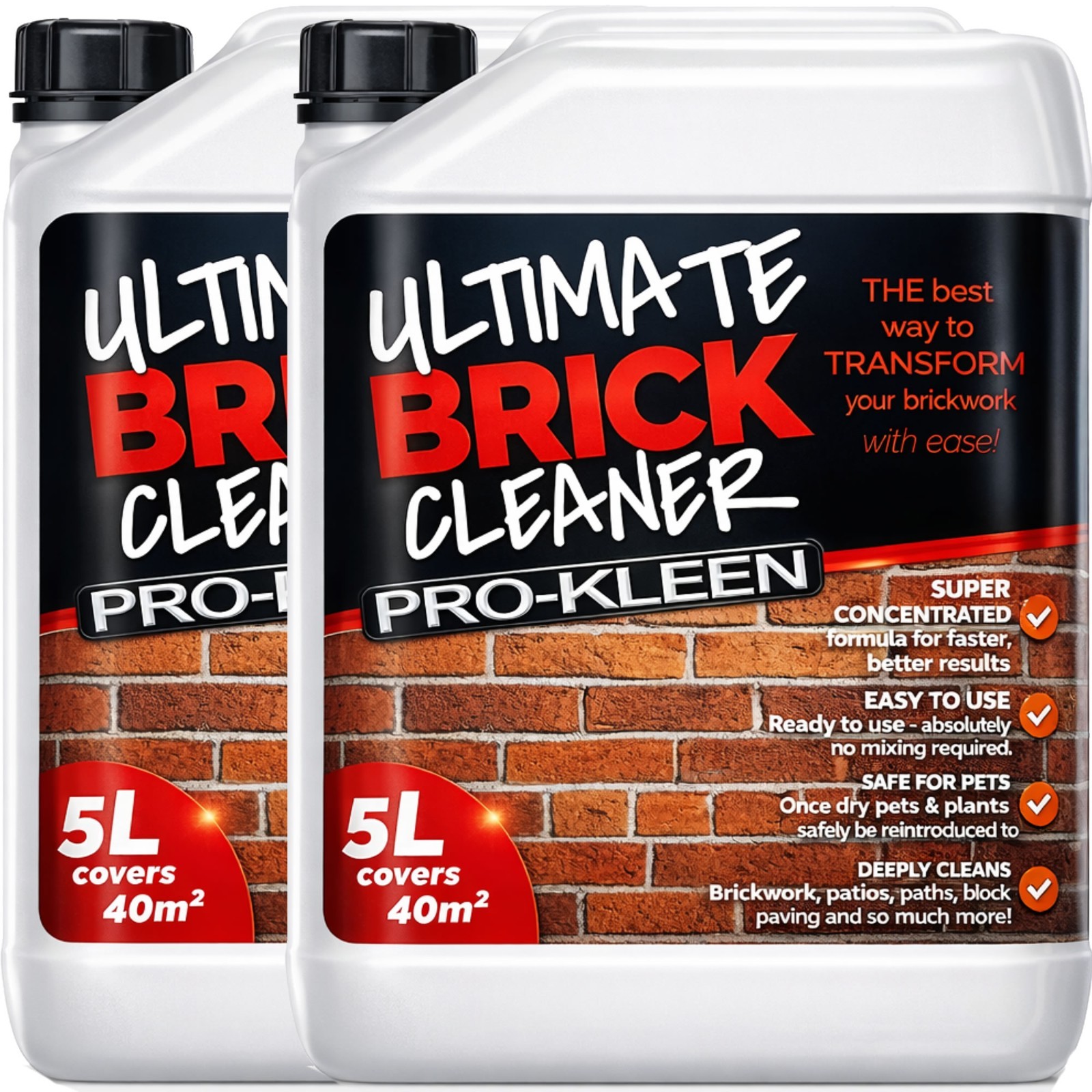 B&Q - Ultimate Brickwork Cleaner For BrickworkPatiosDrivewaysAnd Other Outdoor Surfaces 10L - Image 2