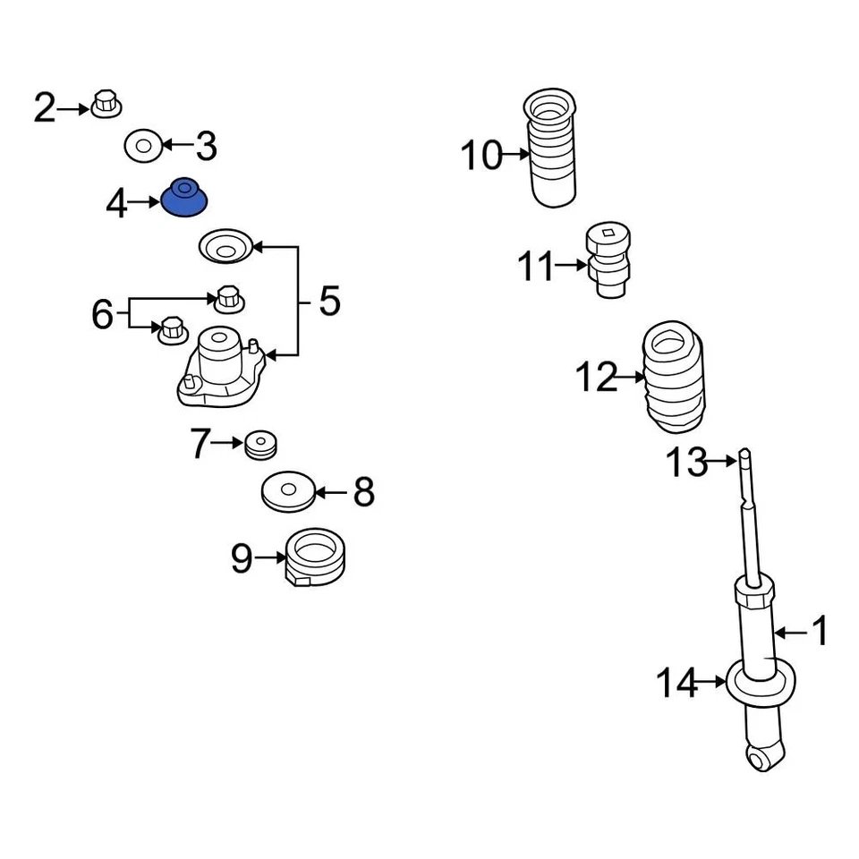 For Jeep Patriot 2007-2017 Jeep 5085458AA Front Upper Coil Spring Insulator Foto 4 de 4