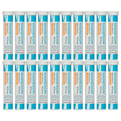 20-pack BioSalma Magnesium Orange 20 Effervescent Tablets Vegan Sugar Free