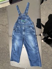 Key Imperial Brand Mens Bib Overalls Blue Jeans Size 38x29