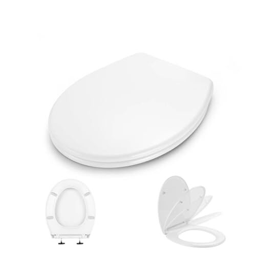 Siège De Toilettes Keramag Preciosa II Blanc - Charnières Métal - Avec Abaissement - Modèle 571280000 (Exposition)