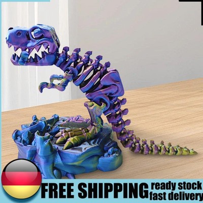 3D Printed Dinosaur Bones Tyrannosaurus Rex Movable Joints 3D Model Skull T-Rex