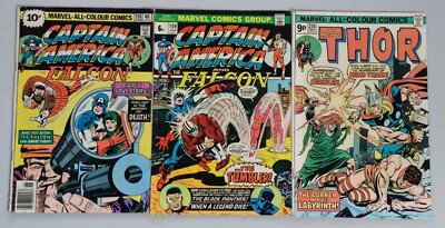 Vintage Marvel Comic Bundle Thor 235 Capt America & Falcon 169 & 198