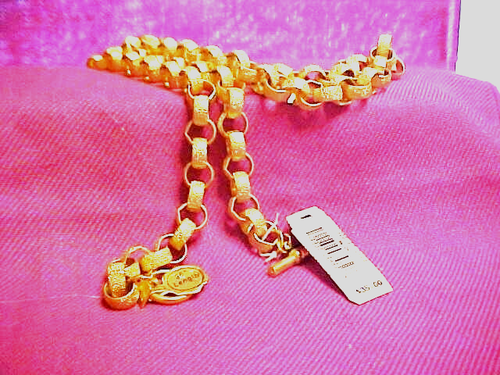 Vintage SIGNED ANNE KLEIN Goldtone Necklace 36 IN LONG W STUNNING GREAT GIFT - Picture 2 of 4