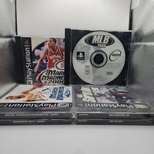 6 PS1 Sports Games Lot Madden 2001, NBA Live 2000, NBA Shootout 98, MLB 2000,...