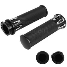 1" Black Universal Motorcycle Handlebar Hand Grips For Harley Dyna Sportster XL
