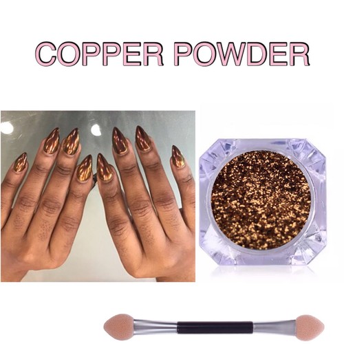 Unicorn CHROME POWDER Mirror AURORA Nail Art Colours ROSE GOLD Pearl Silver RED - Picture 11 of 20