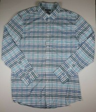 CLUB ROOM Blue Green Plaid Front Button Long Sleeve Shirt NEW Extra Large XL
