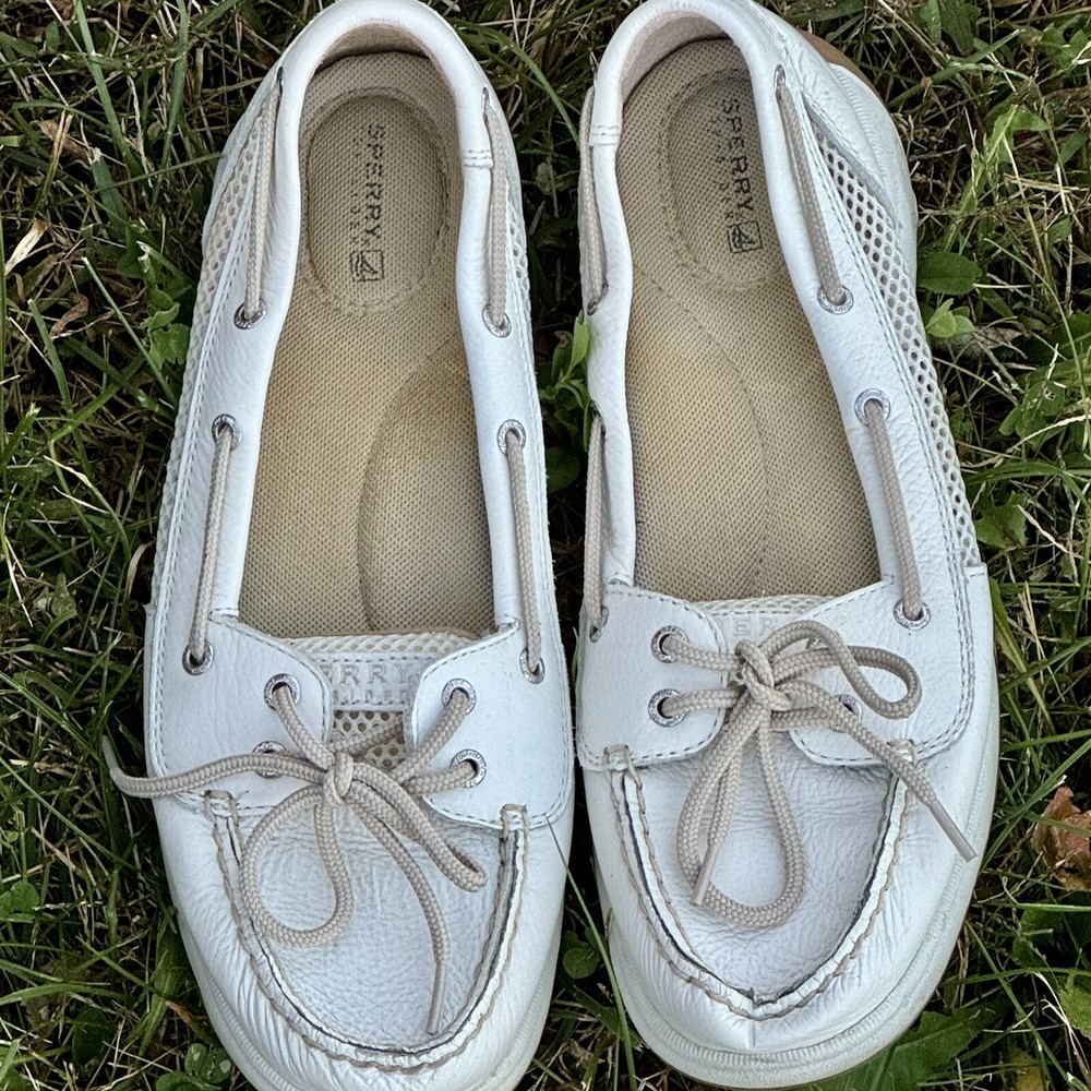 Sperry Shoes, Women's Boat Shoes, Size 10, White, USED