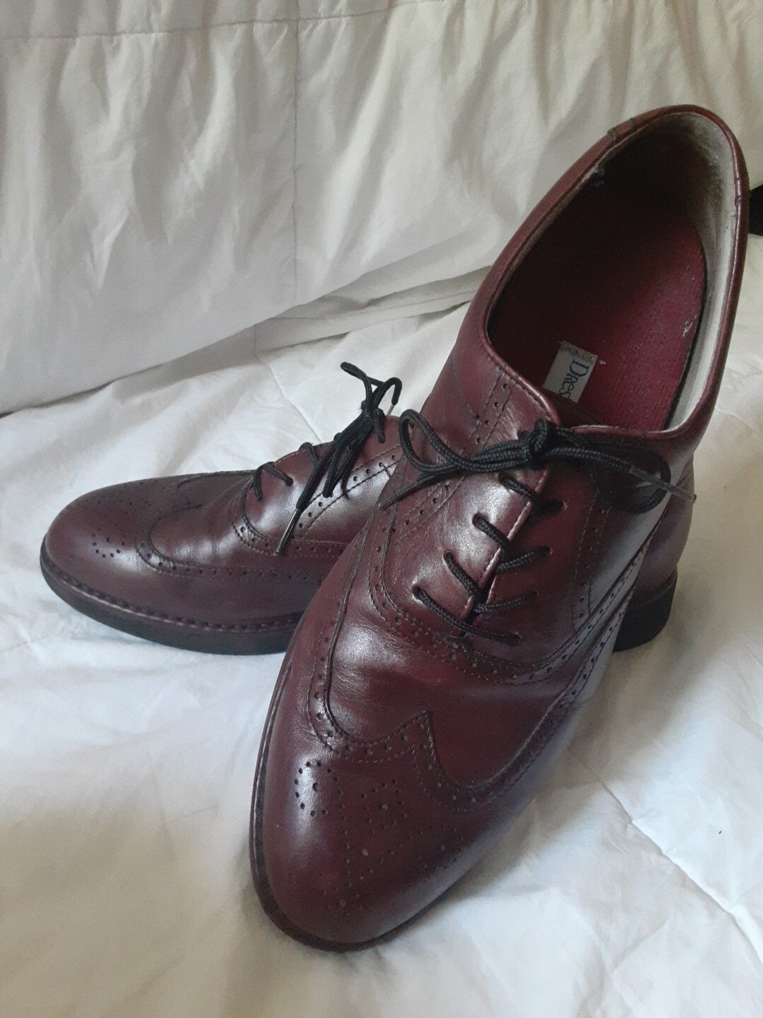 SAOLA Scarpe eleganti Rockport DressSports da uomo 10 W in pelle bordeaux alare Vibram C13
