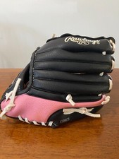 Rawlings Girls Baseball Softball 9" Glove Pink Black Players Series PL91PB