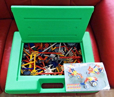 K Nex Original - Vintage grüne Box mit Anleitung & Teilen Konstruktionsspielzeug Gebäude