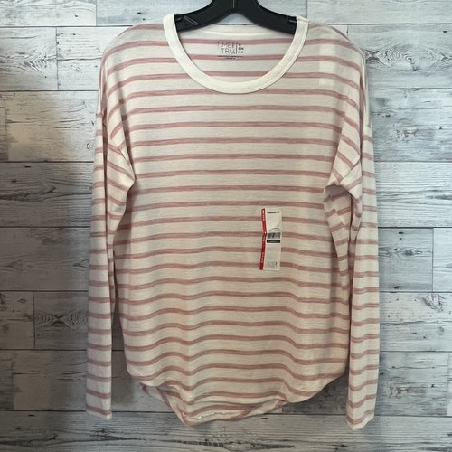 Ladies very soft Time and Tru Top Long sleeves With Stripes SMALL comfort - Picture 5 of 12