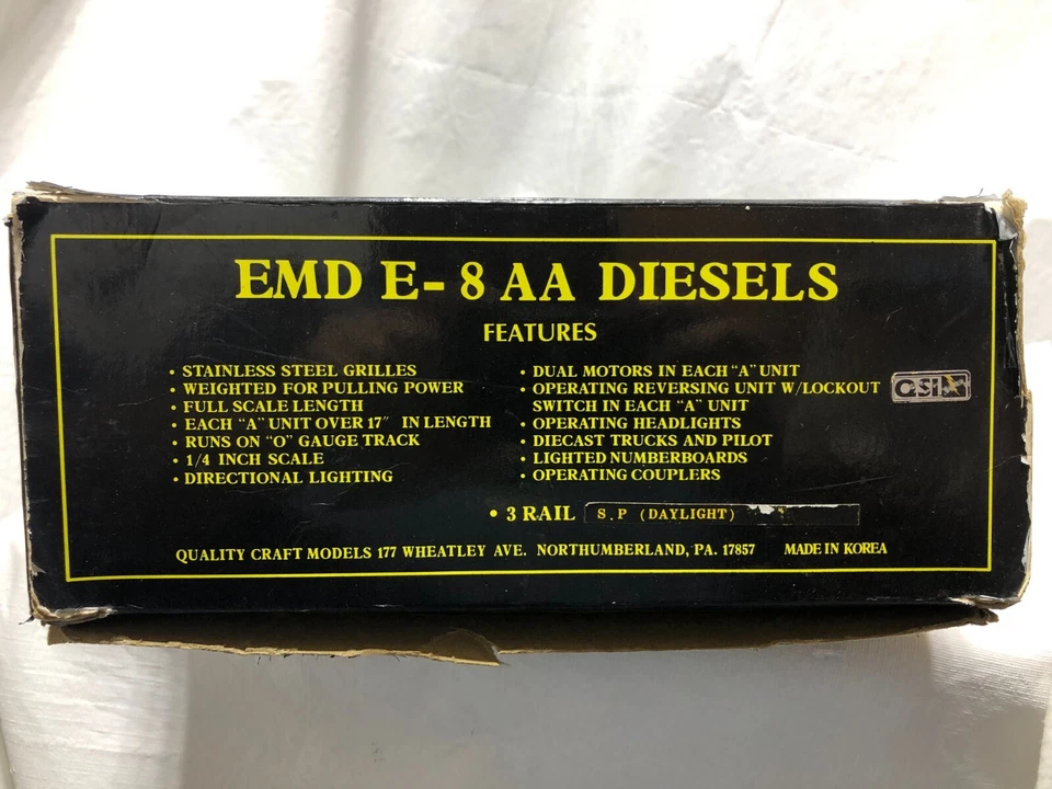 O Scale Weaver GS  Southrn Pacific E-8 AA Powered Diesel Locomotive w/ QSI - Image 2 of 4