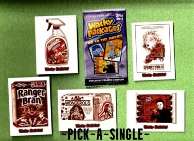 2018 Wacky Packages Go To The Movies ''PICK-A-SINGLE'' Sepia Sticker Card
