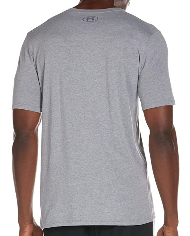 Under Armour Men's UA HeatGear Sportstyle Logo Short Sleeve. Steel Light.  NWT View 3