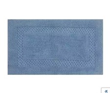 Classic Bath Mat 21in x 34in Blue Quick Dry 100 Cotton
