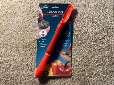 Jokari Pepper Cleaning And Cutting Tool Easy Prep 3 Tools In One