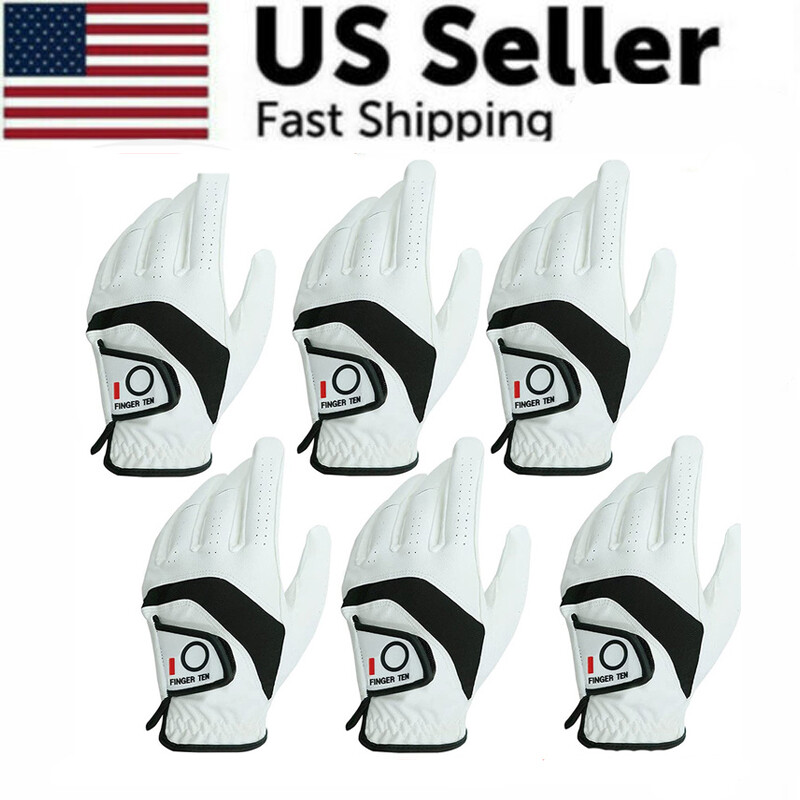 Mens Golf Gloves Large Left Hand Right Mdeium Large Leather All Weather