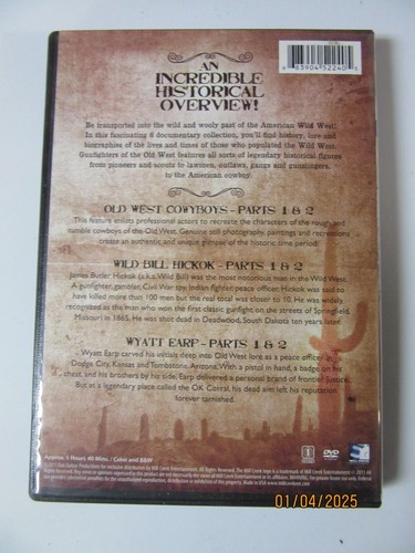 Gunfighters of the Old West Cowboys Parts 1 &2 DVD & Case Wild Bill Hickock LN - Picture 2 of 3