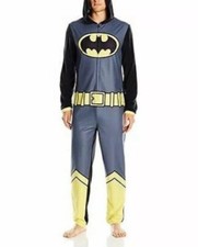 NEW DC Comics Justice League Cosplay BATMAN Union Suit Men's Adult SMALL Pajamas