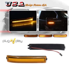 Sequential LED Amber Side Mirror Signal Lights For Ford 09-14 F-150 F150 Raptor