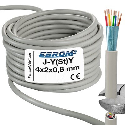 (0,99 /m) J-Y(St)Y 4x2x0,8 mm Telefonkabel Fernmeldeleitung - versch. Längen