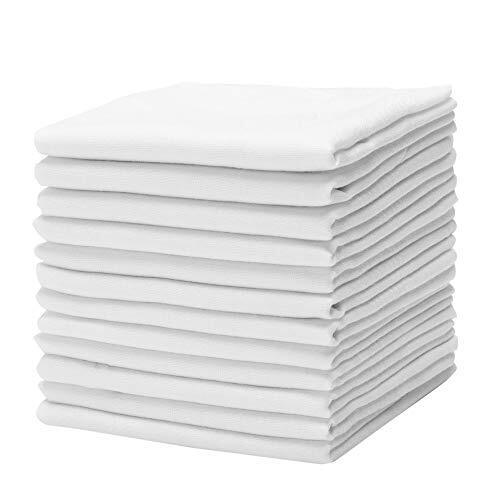 Causa Forcia Cotton Handkerchiefs for Men Thick Soft Turkish White Cotton 12 Pa