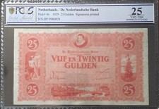 PCGS 25 Netherlands 25 Gulden 1929 Pick 46 Very Rare