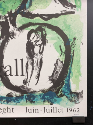 ORIGINAL Vintage Exhibition Poster Galerie Maeght MARC CHAGALL